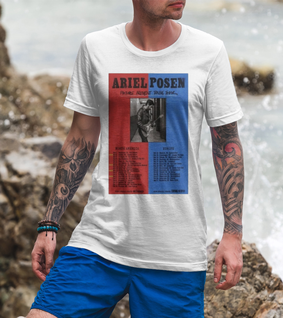 Ariel Posen Future Present Tense Tour North America Europe 2025 2026 Special Guests Wendigo Cathal Murphy T-Shirt