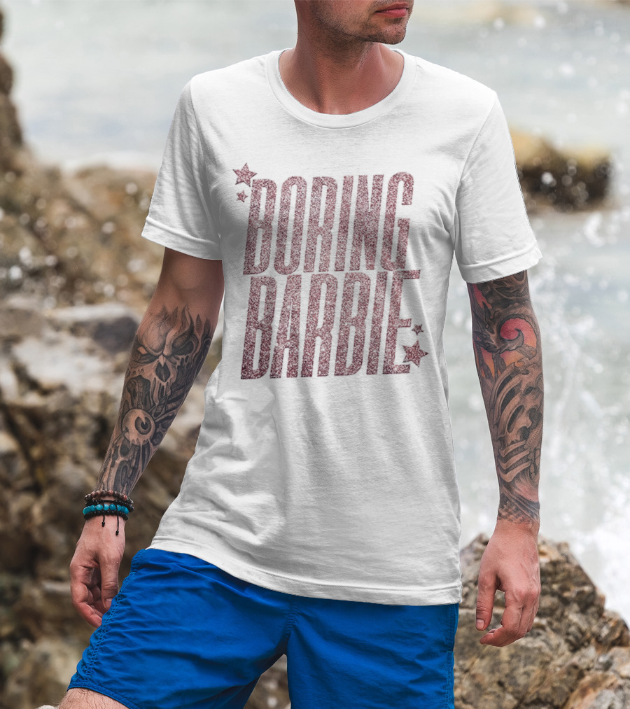 Boring Barbie Bold Red Stars T-Shirt