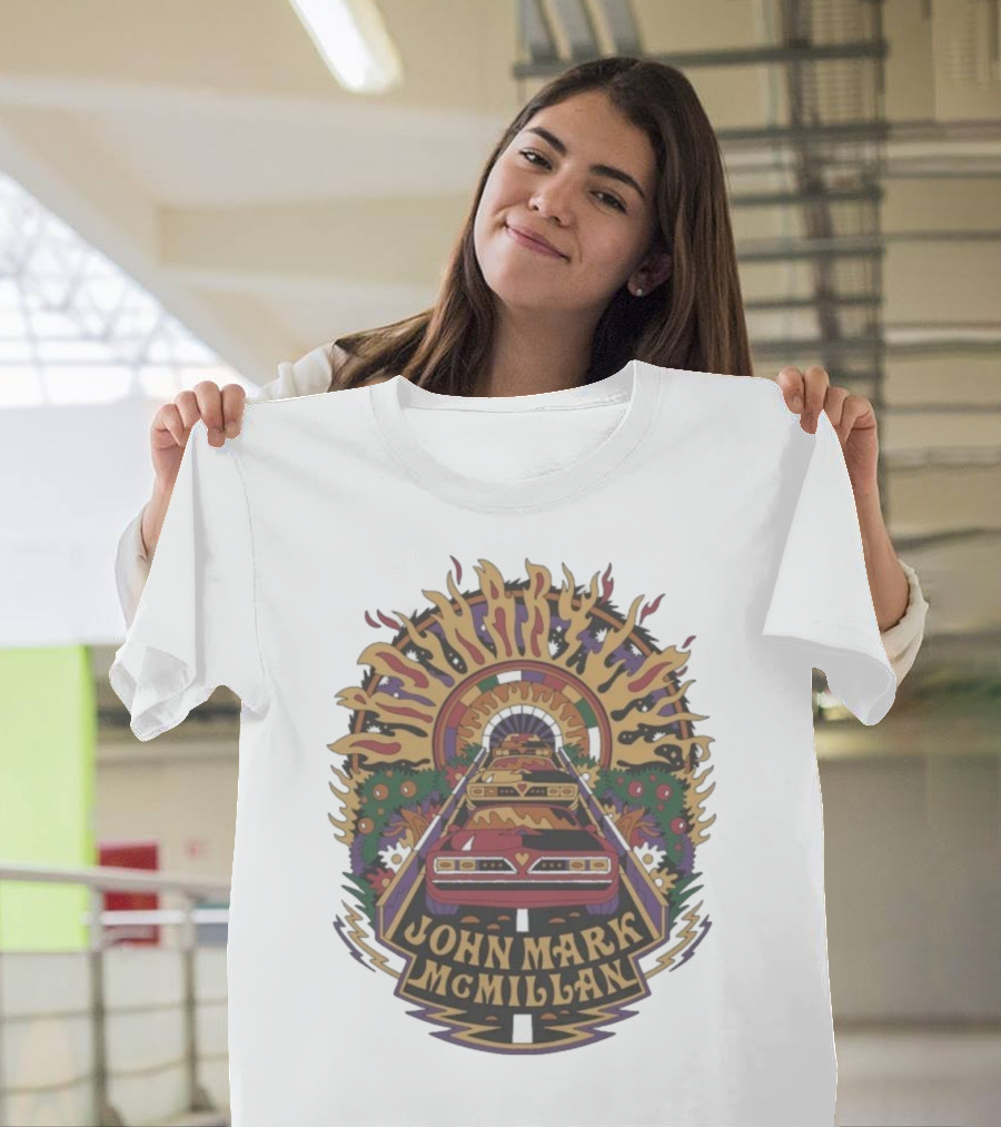 John Mark McMillan Cars And Tunnel Psychedelic Art T-Shirt