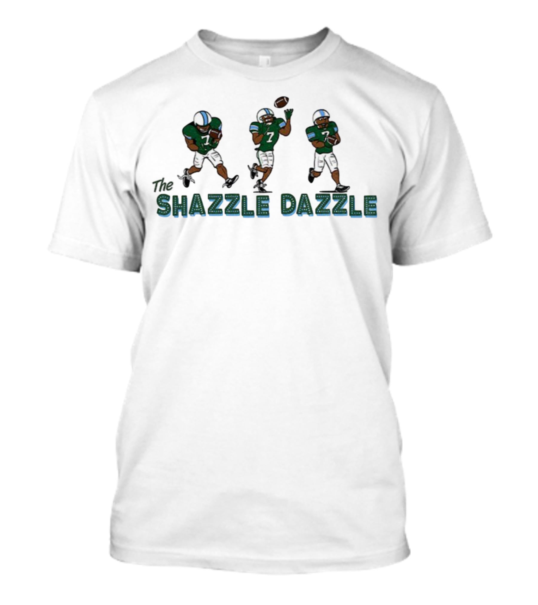 Shazz Preston Cartoon The Shazzle Dazzle Tulane Green Wave Football NFL 2025 T-Shirt