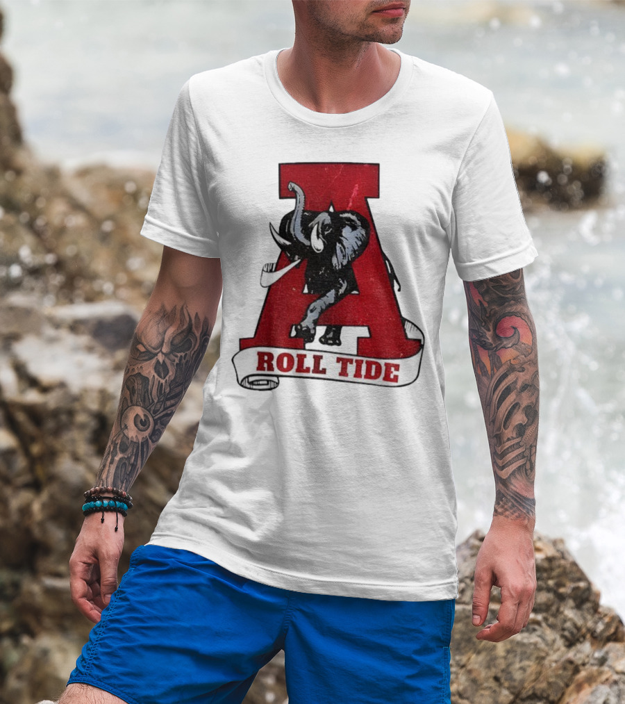 Vintage Roll Tide Alabama Crimson Tide Elephant Retro A T-Shirt