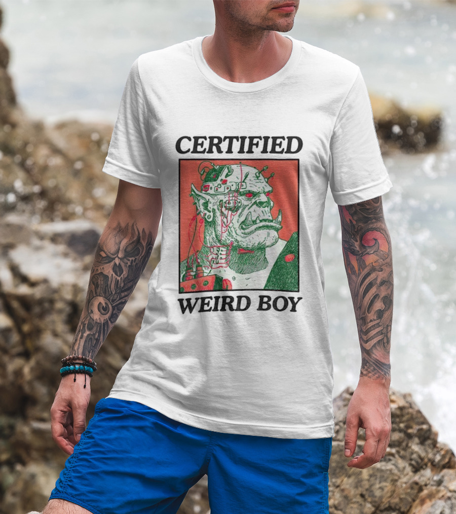 Certified Weirdboy Goblins Greenskins Orc Cyberpunk Art T-Shirt