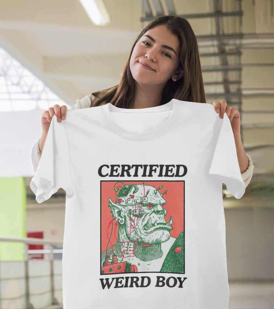 Certified Weirdboy Goblins Greenskins Orc Cyberpunk Art T-Shirt