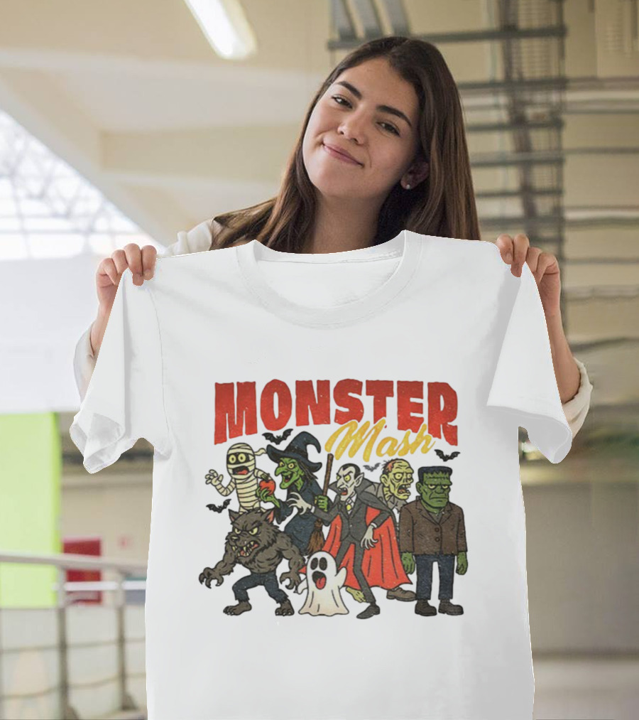 Monster Mash Vintage Horror Movie Vampire Monster Bash T-Shirt