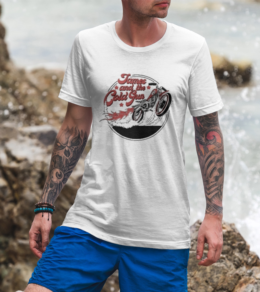 James And The Cold Gun Cut The Breaks Motor Bike T-Shirt