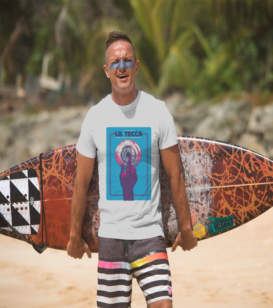 Lil Tecca Live At The Warfield Theatre San Francisco Oct 21 2025 Hand Eye Iconography T-Shirt