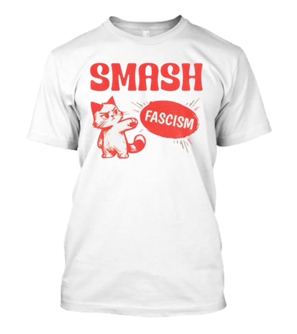 Smash Fascism Feminist Cat Paw Punch Activist Protest T-Shirt