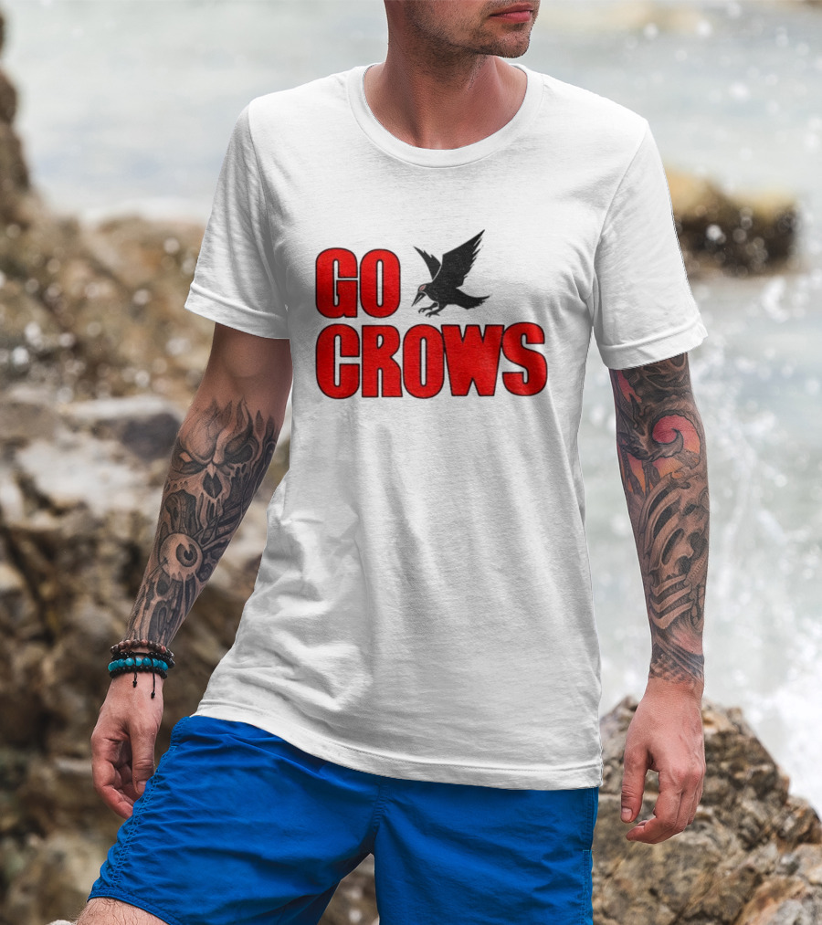 Tom Welling Go Crows Football Enthusiast Ravens Team Spirit T-Shirt