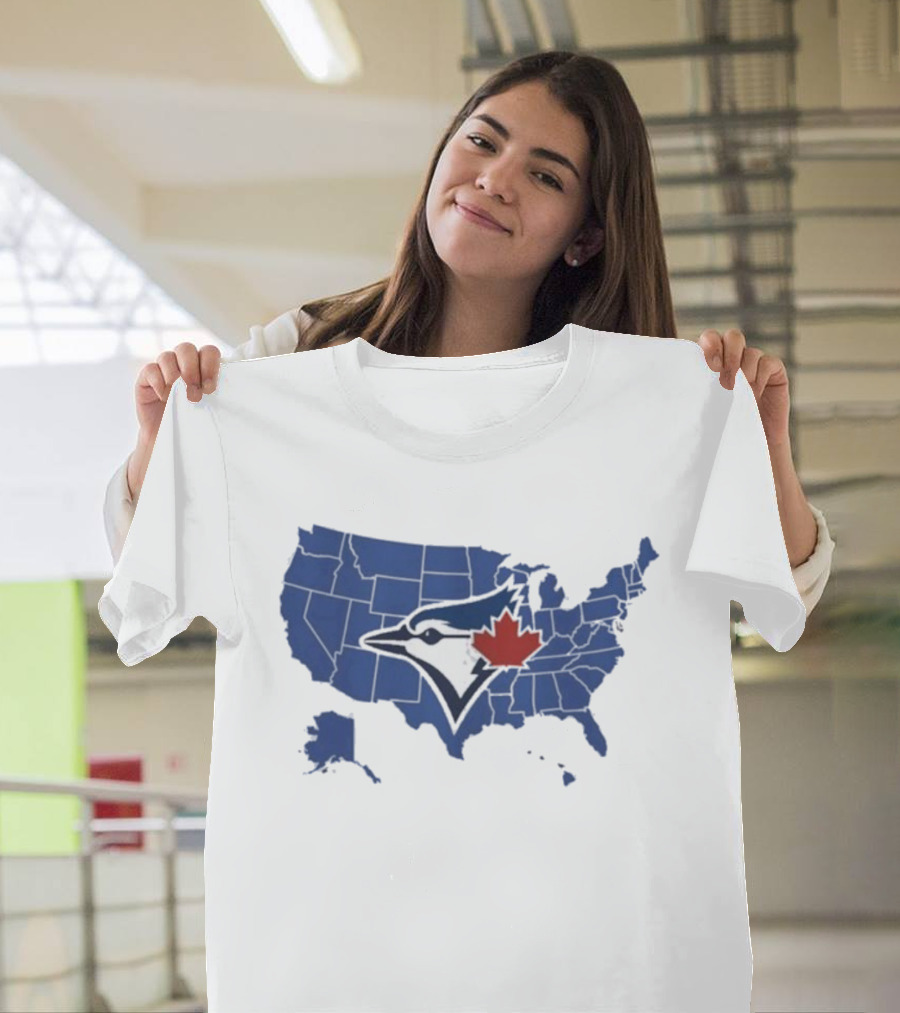 Toronto Blue Jays USA Map Who America Supports World Series T-Shirt