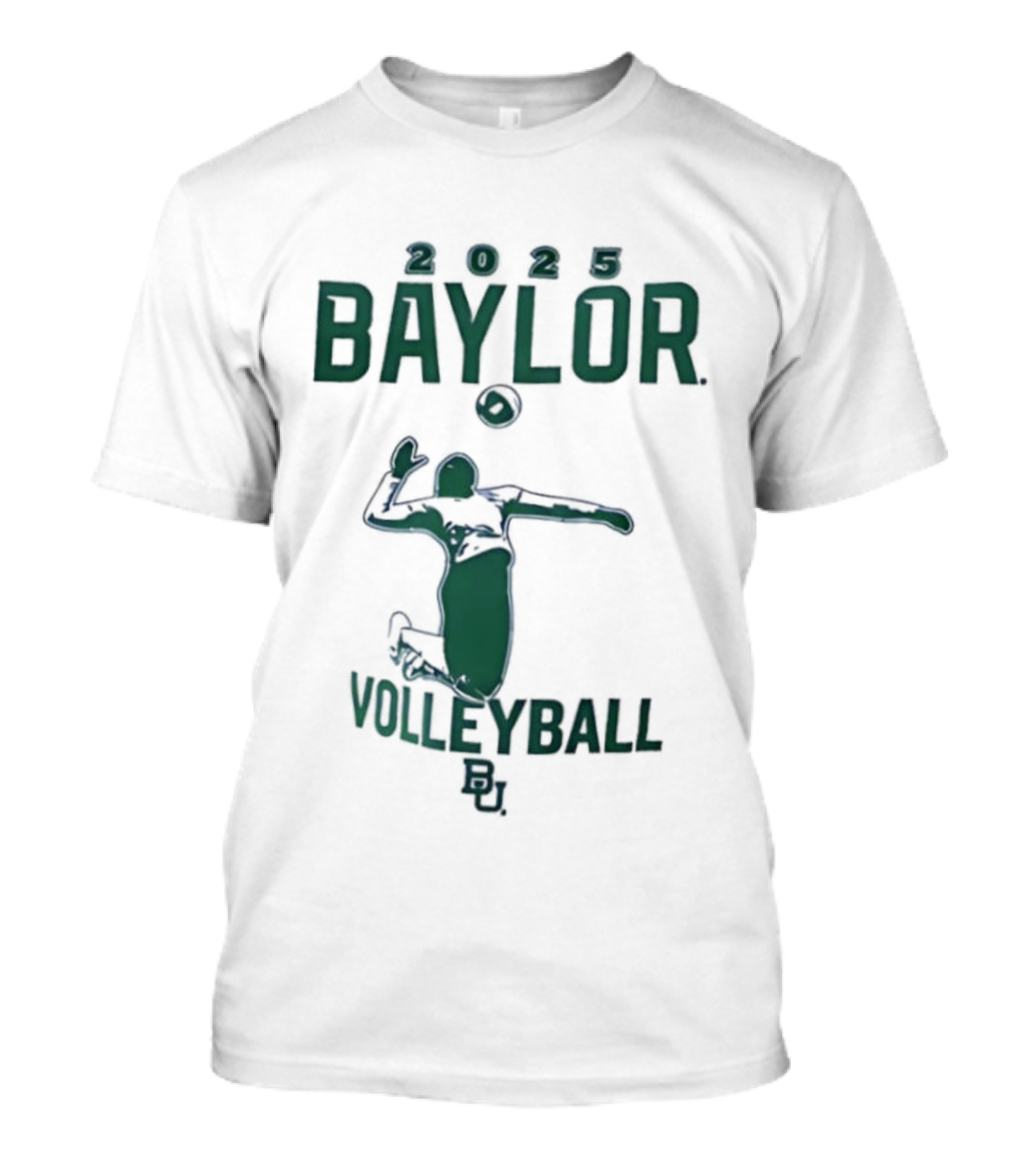 Baylor Bears Volleyball 2025 Athlete Jumping Action T-Shirt