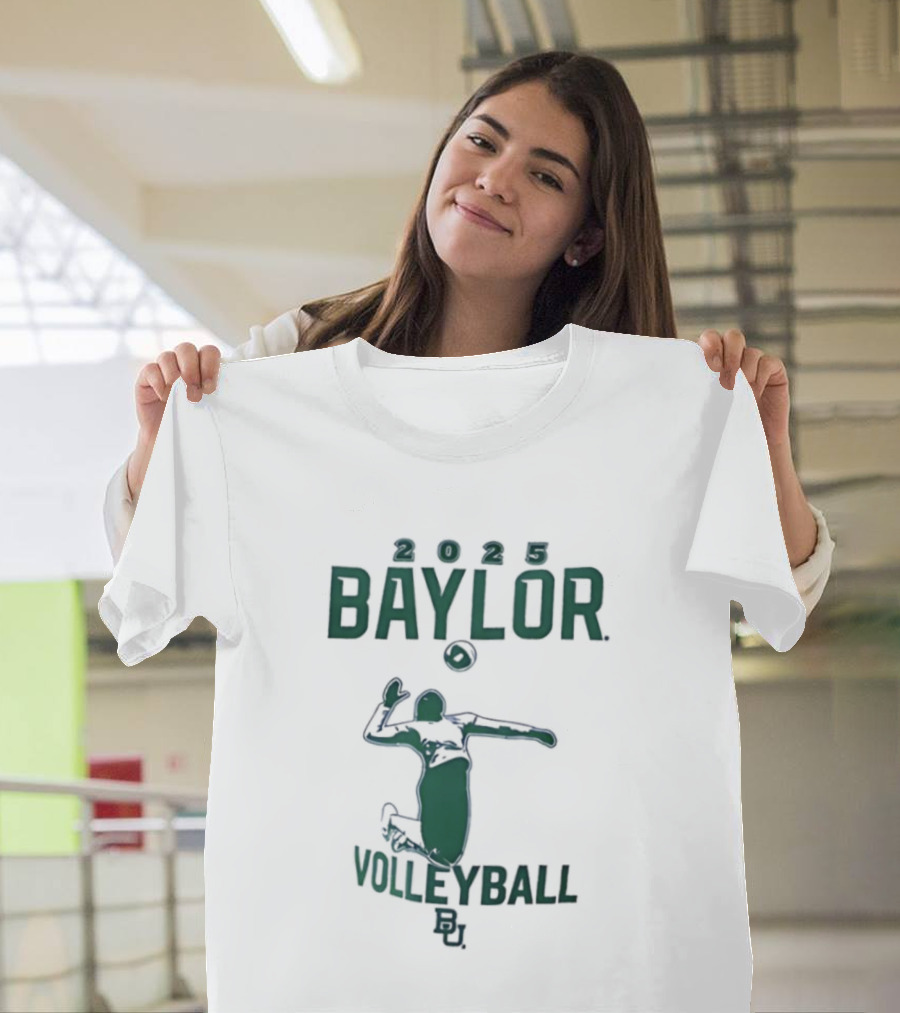 Baylor Bears Volleyball 2025 Athlete Jumping Action T-Shirt