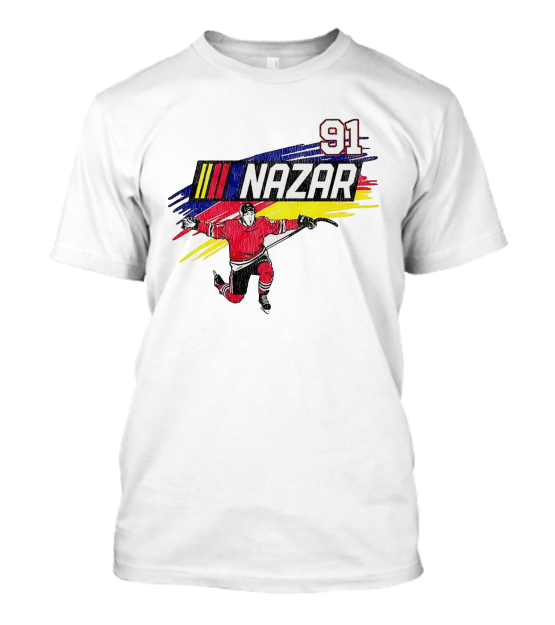 Chicago Blackhawks Nazar 91 Hockey Team Player Sportswear T-Shirt