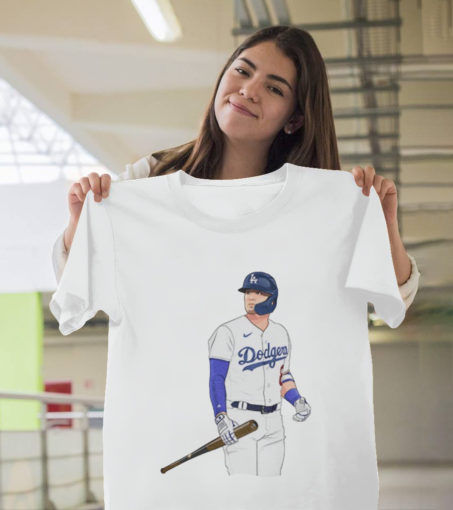 Kiké Hernández Los Angeles Dodgers #18 Baseball Player Illustration T-Shirt