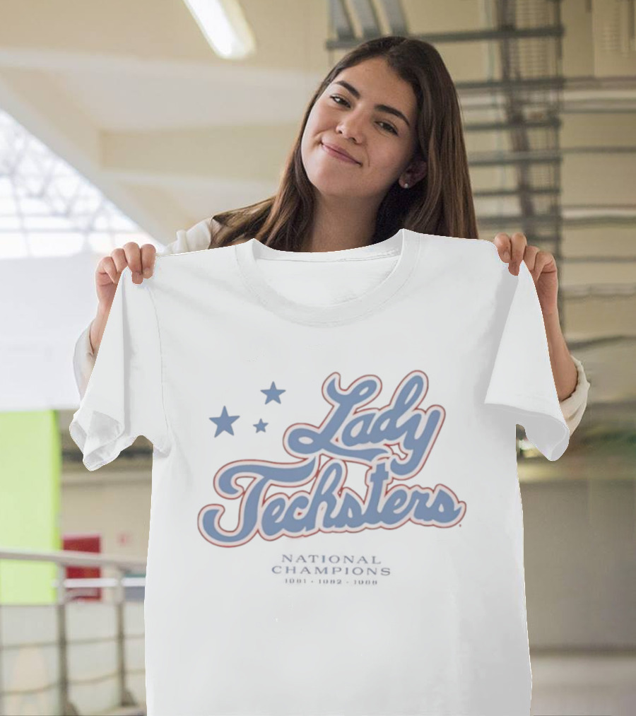 Louisiana Tech University Lady Techsters National Champions 1981 1982 1988 Stars T-Shirt