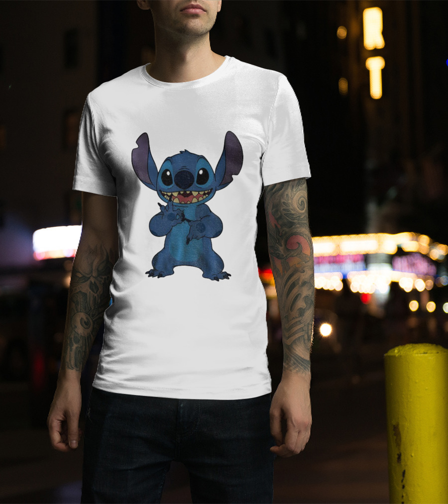 Six Seven 6 7 Meme Funny Stitch Hands Character T-Shirt