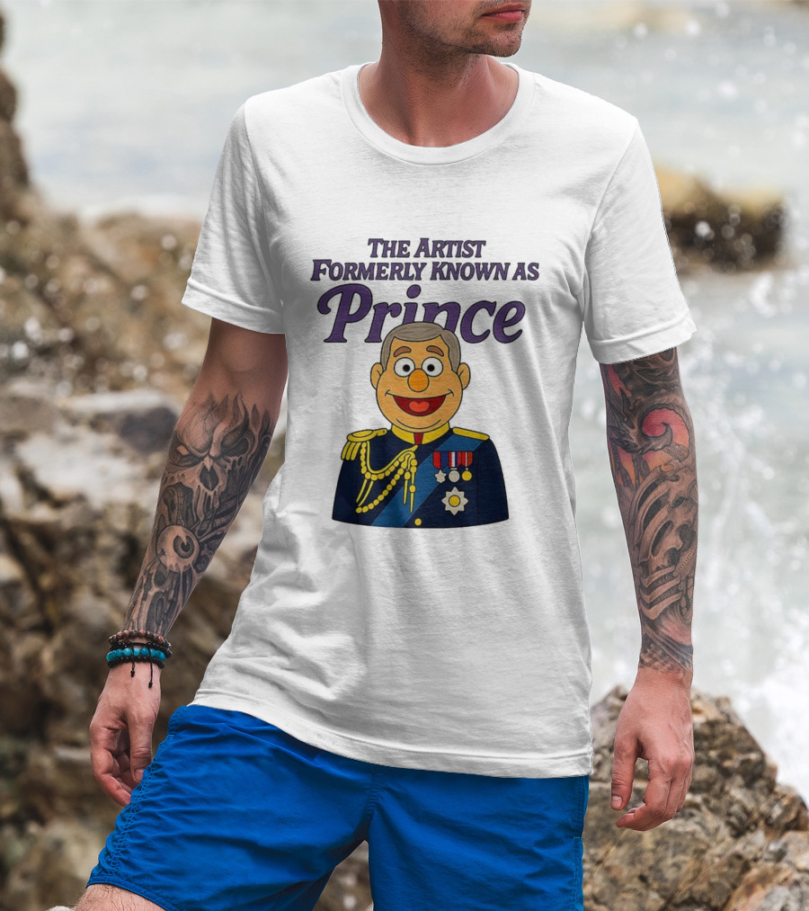 The Artist Formerly Known As Prince Andrew Caricature Royal Cartoon T-Shirt