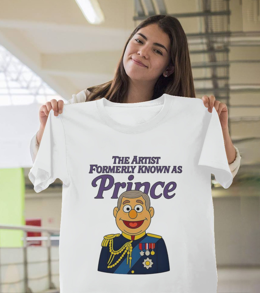 The Artist Formerly Known As Prince Andrew Caricature Royal Cartoon T-Shirt