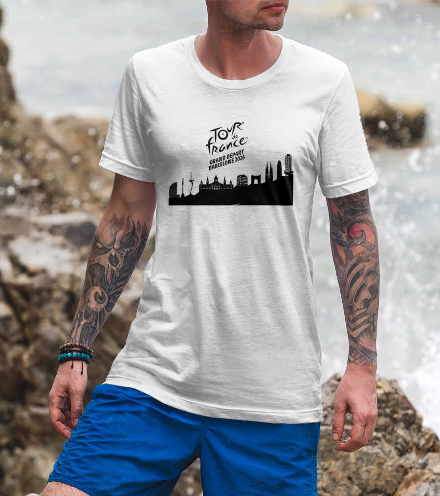 Tour De France Grand Depart Barcelone 2026 Skyline T-Shirt