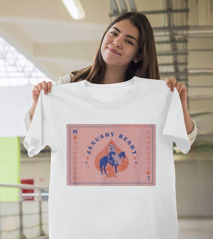 January Heart Postcards From Texas Miranda Lambert Playing Card Design T-Shirt