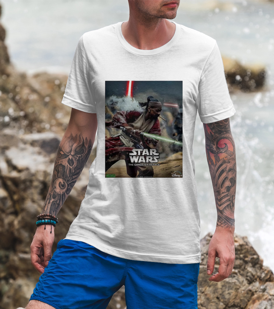 Star Wars The Gangster Menace Snoop Jedi Parody Disney T-Shirt