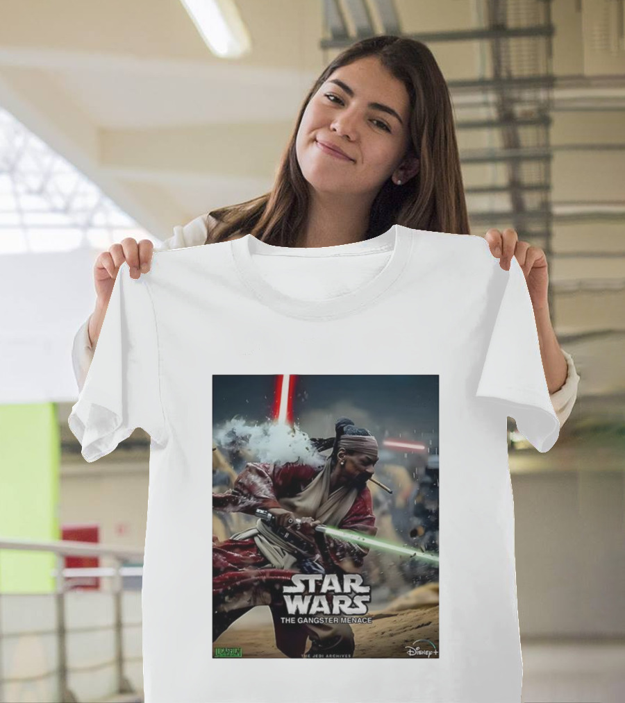 Star Wars The Gangster Menace Snoop Jedi Parody Disney T-Shirt