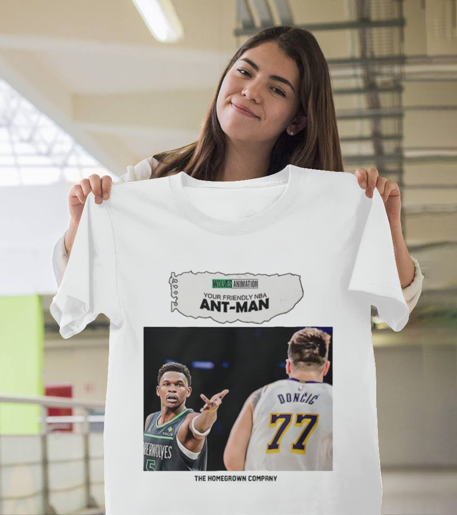 Wolves Animation Your Friendly NBA Ant-Man Dončić 77 T-Shirt