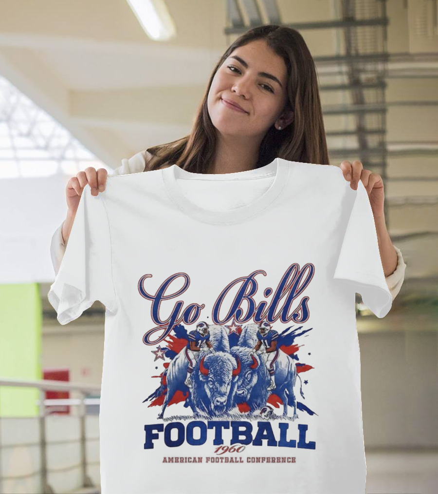 Go Bills Football Buffalo 1960 American Football Conference Vintage Athletes T-Shirt