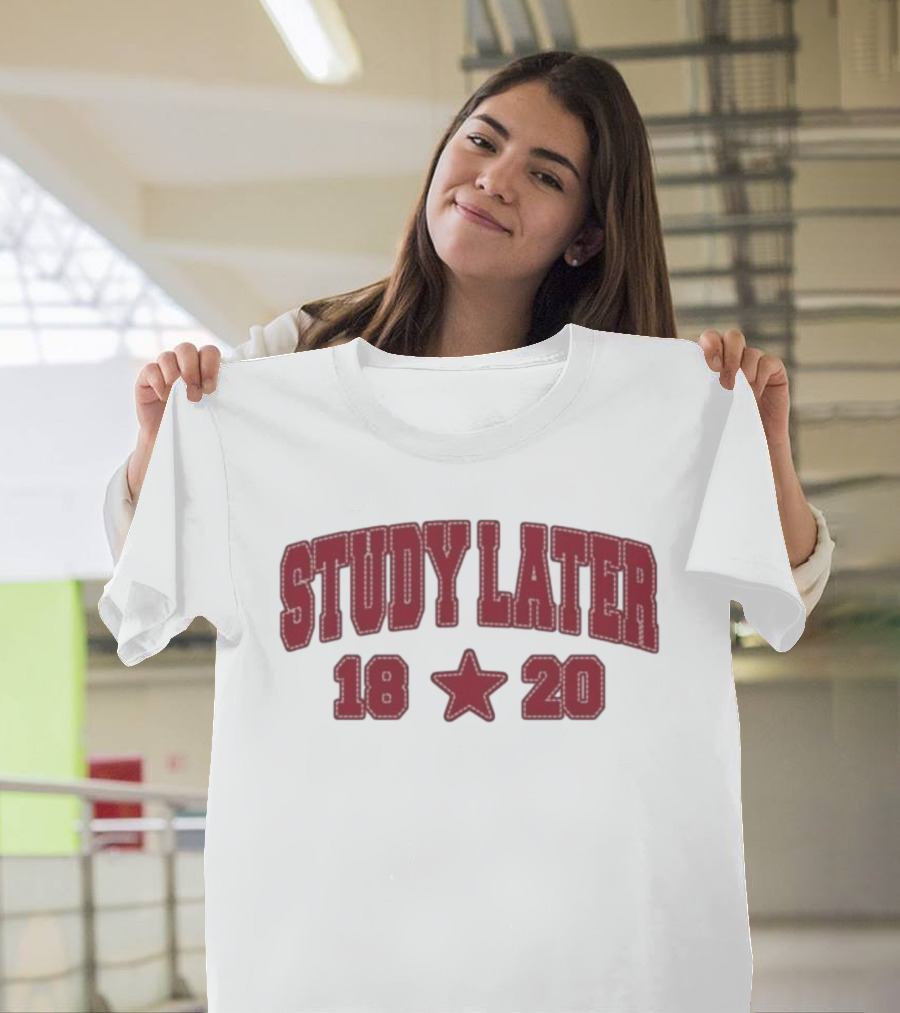Indiana Hoosiers Study Later Star 18 20 T-Shirt