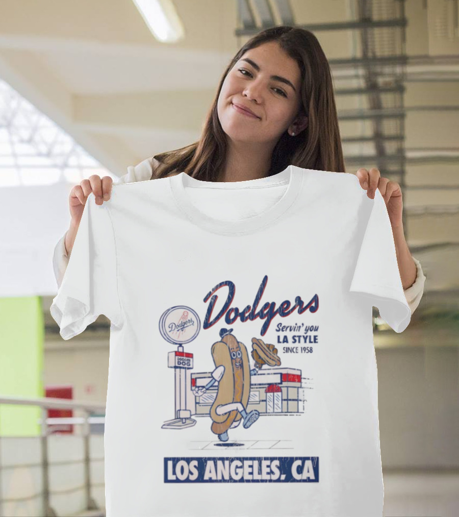 Los Angeles Dodgers Deli Dog Specialty Los Angeles CA Since 1962 T-Shirt