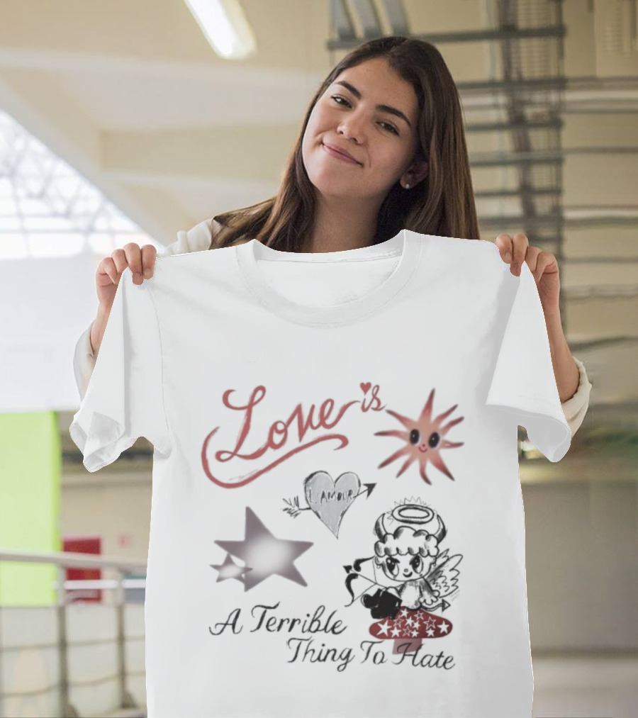 Love Is A Terrible Thing To Hate Heart Arrow And Sun With Stars T-Shirt