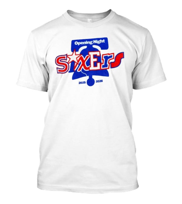 Philadelphia 76ers Opening Night Liberty Bell 2025 2026 T-Shirt