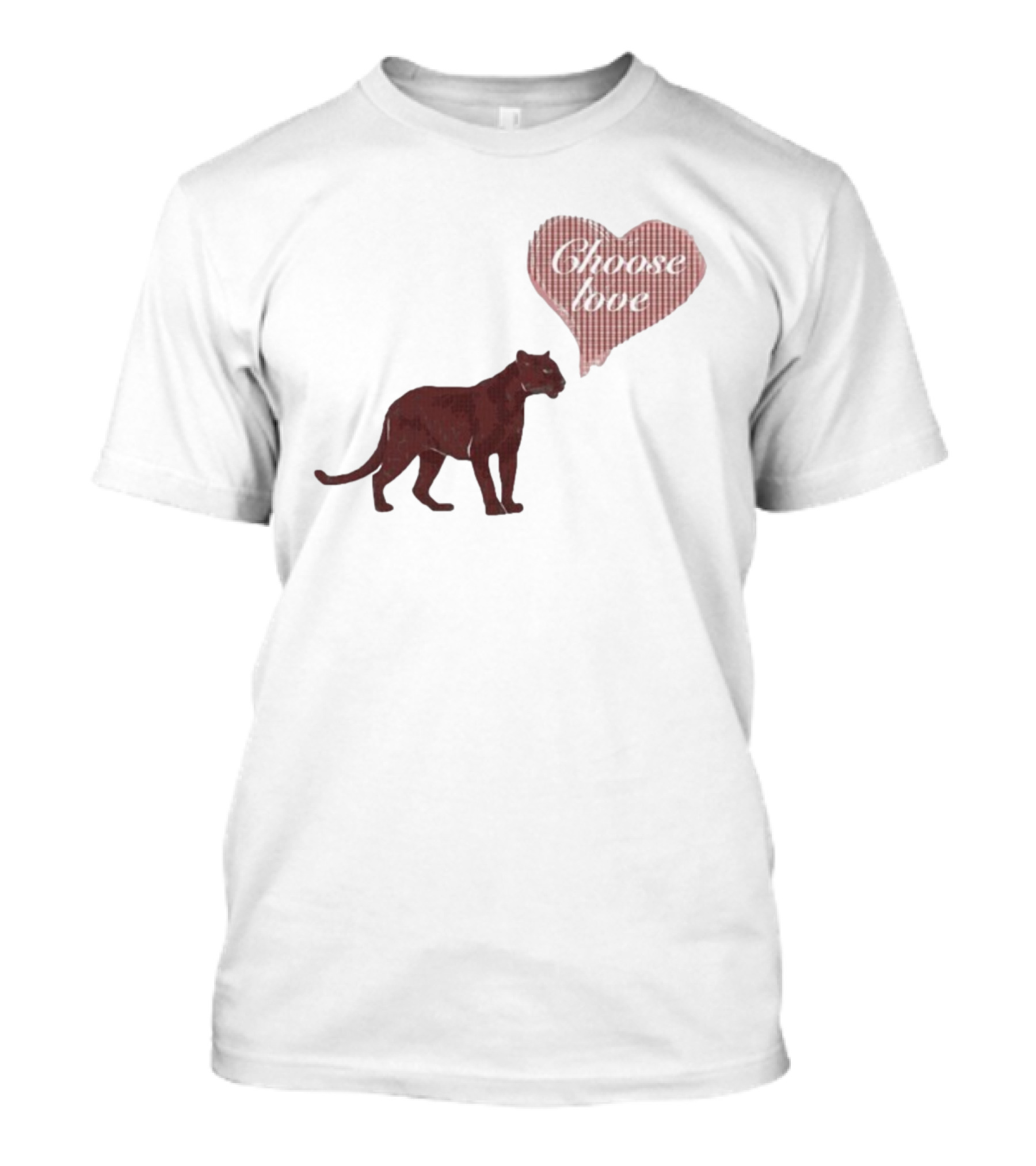 Pinkpantheress Choose Love Heart Panther Collaboration T-Shirt