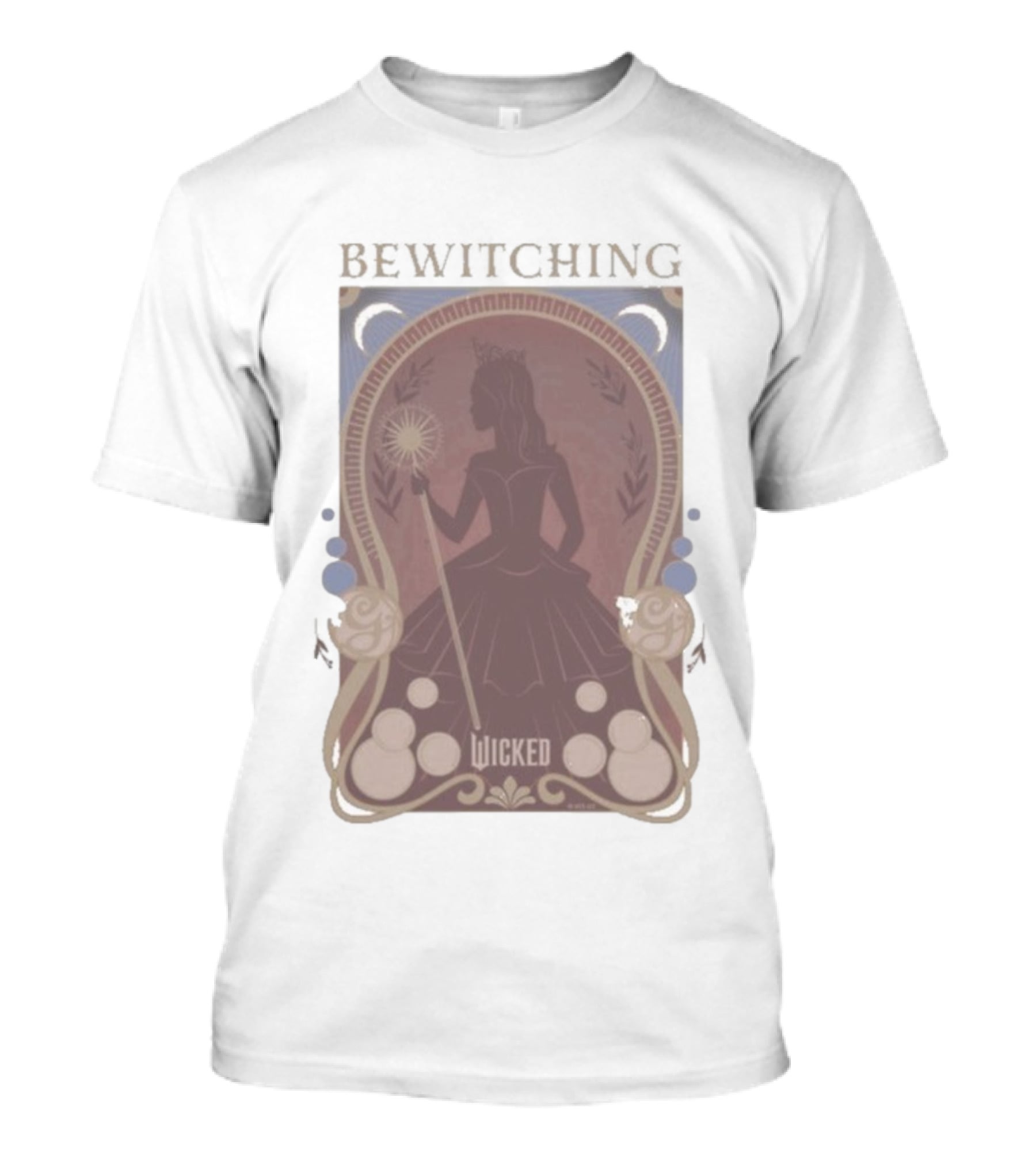Bewitching Wicked Silhouette With Magical Wand And Crown T-Shirt