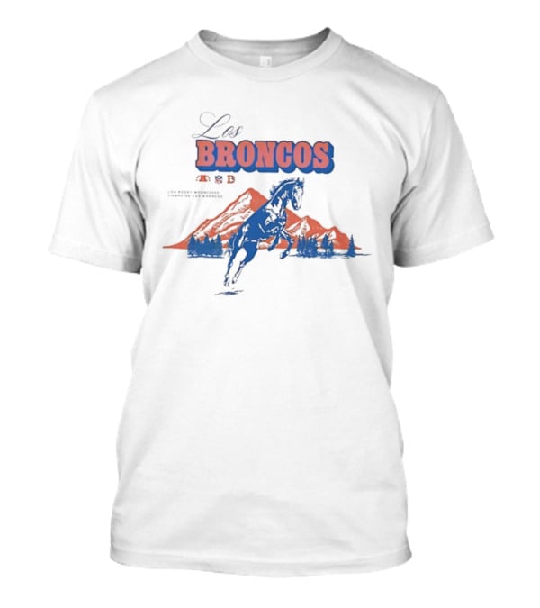 Los Broncos Vintage Witness Tradition ’47 Tubular Horse Denver Mountains T-Shirt