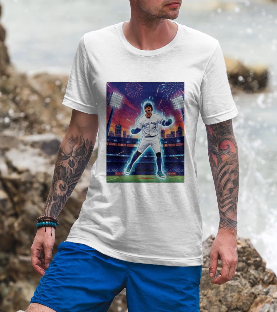 George Springer Blue Jays Fireworks Stadium Celebration Springer Dinger T-Shirt