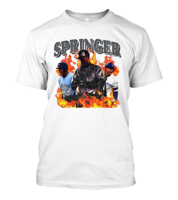 SPRINGER George Toronto Blue Jays Playoffs Fire Background T-Shirt