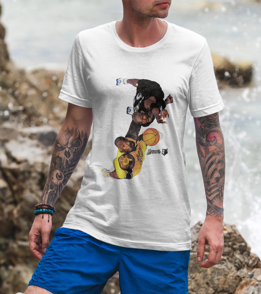 Kobe Bryant Los Angeles Lakers Kevin Garnett Minnesota Timberwolves NBA Vintage Rivalry T-Shirt