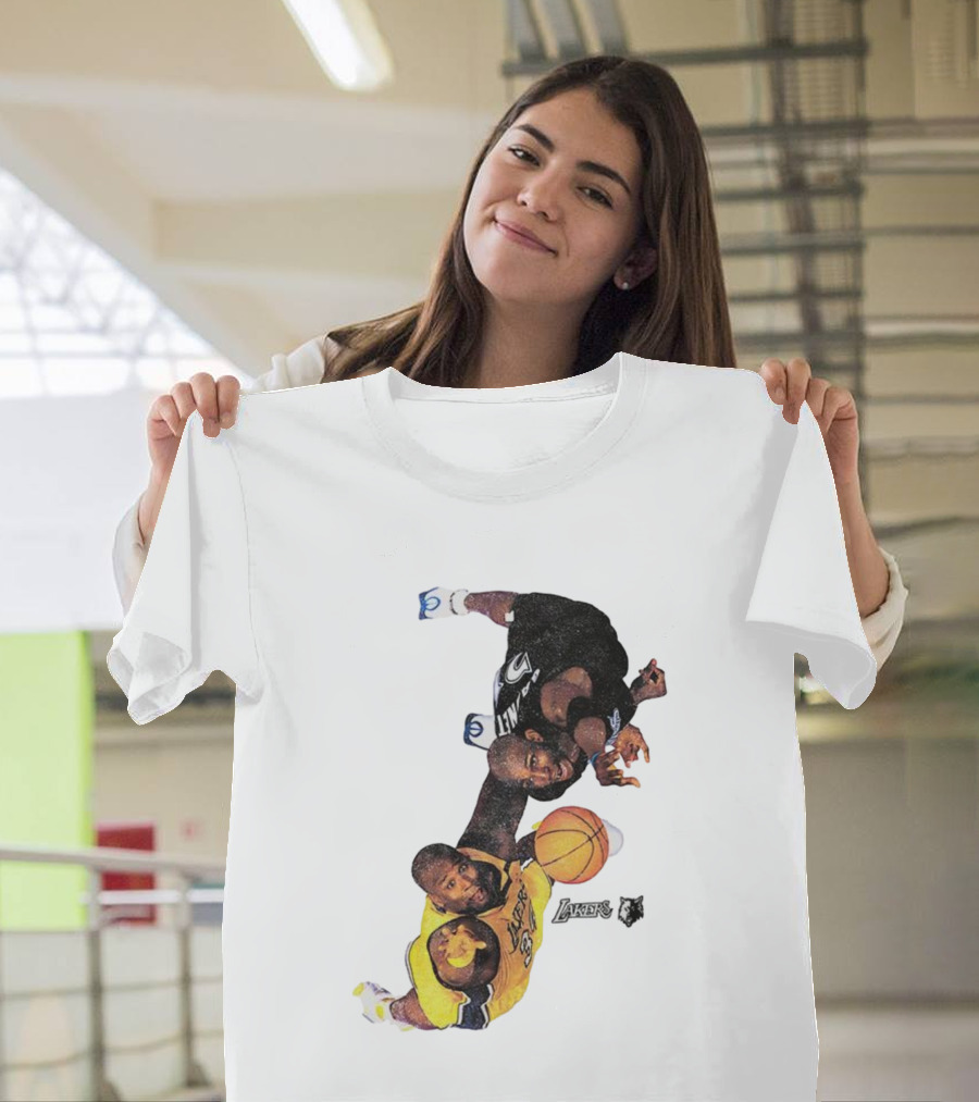 Kobe Bryant Los Angeles Lakers Kevin Garnett Minnesota Timberwolves NBA Vintage Rivalry T-Shirt