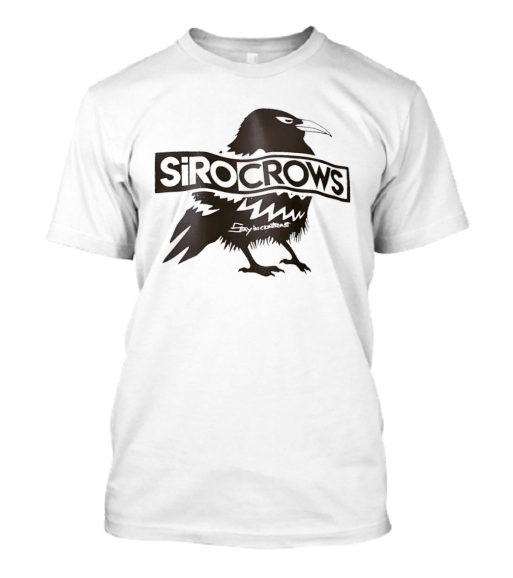 Sirocrows Contrasting Silhouette Bird Logo T-Shirt