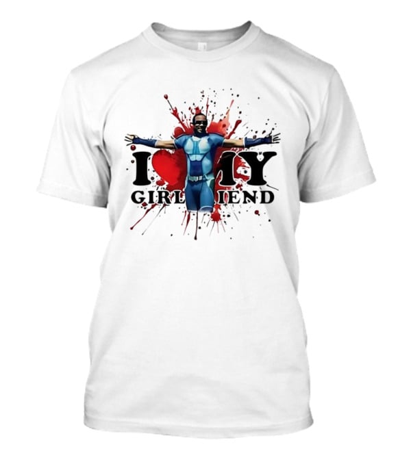 A-Train I Love Girlfriend Valentine's Day Splatter Heart T-Shirt