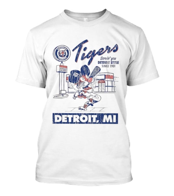Detroit Tigers Serving You Detroit Style Since 1901 Detroit MI T-Shirt