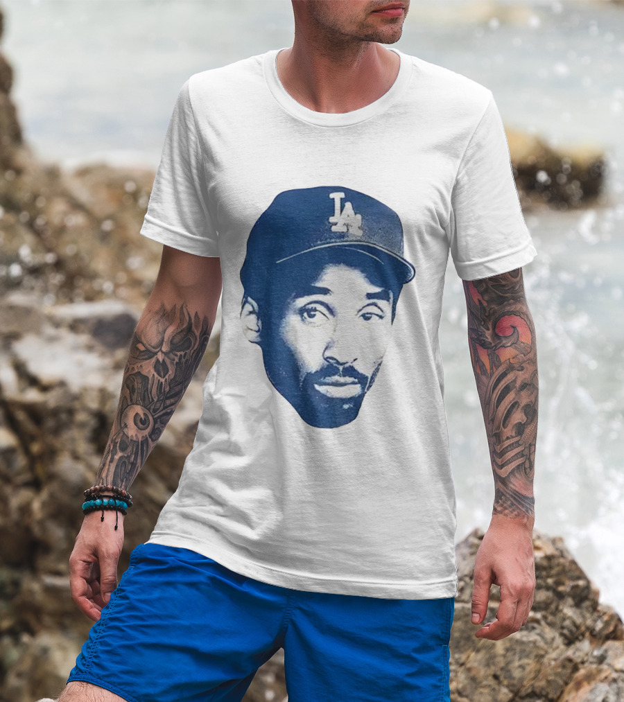 Kobe Bryant Los Angeles Dodgers MLB Vintage Big Face T-Shirt