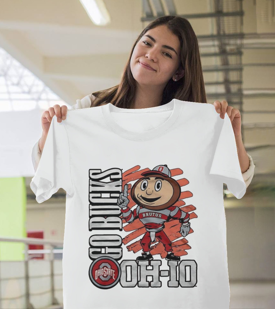 Ohio State Buckeyes Brutus Mascot Go Bucks OH-IO T-Shirt