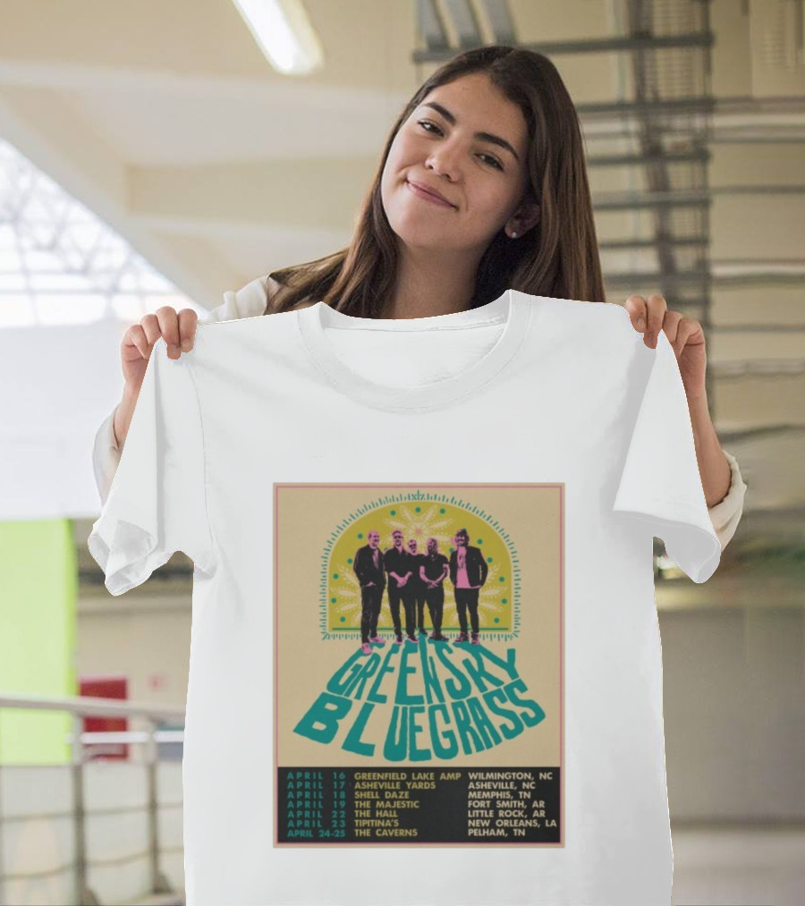 Greensky Bluegrass Tour 2026 Wilmington Asheville Memphis Fort Smith New Orleans Pelham T-Shirt