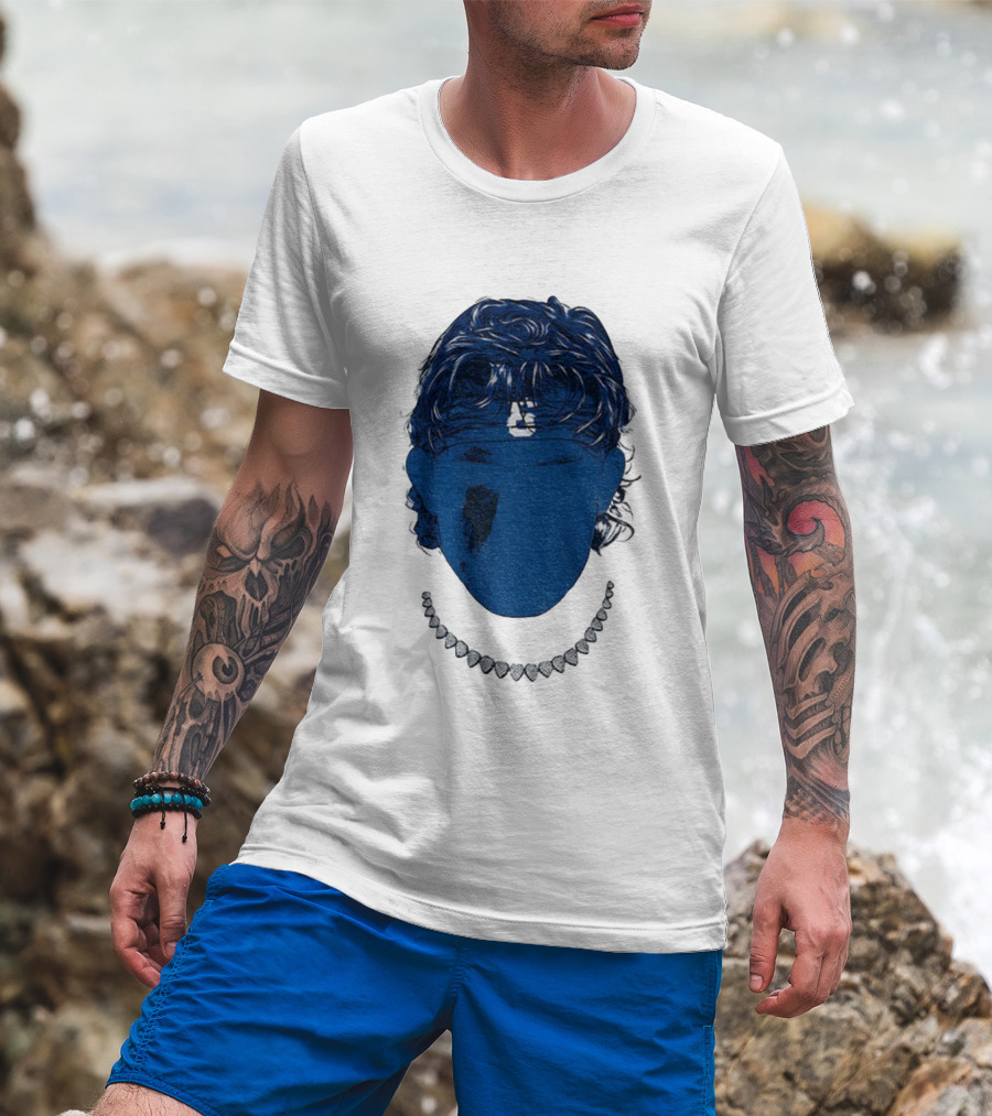 Jaxson Dart Blue Face New York Giants NFL Football 2025 T-Shirt