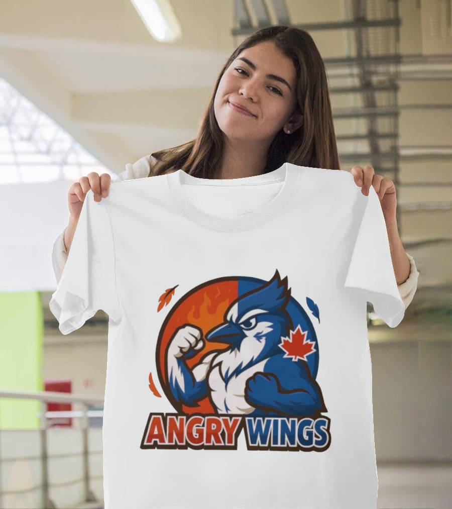 Toronto Blue Jays Angry Wings Mascot Maple Leaf T-Shirt