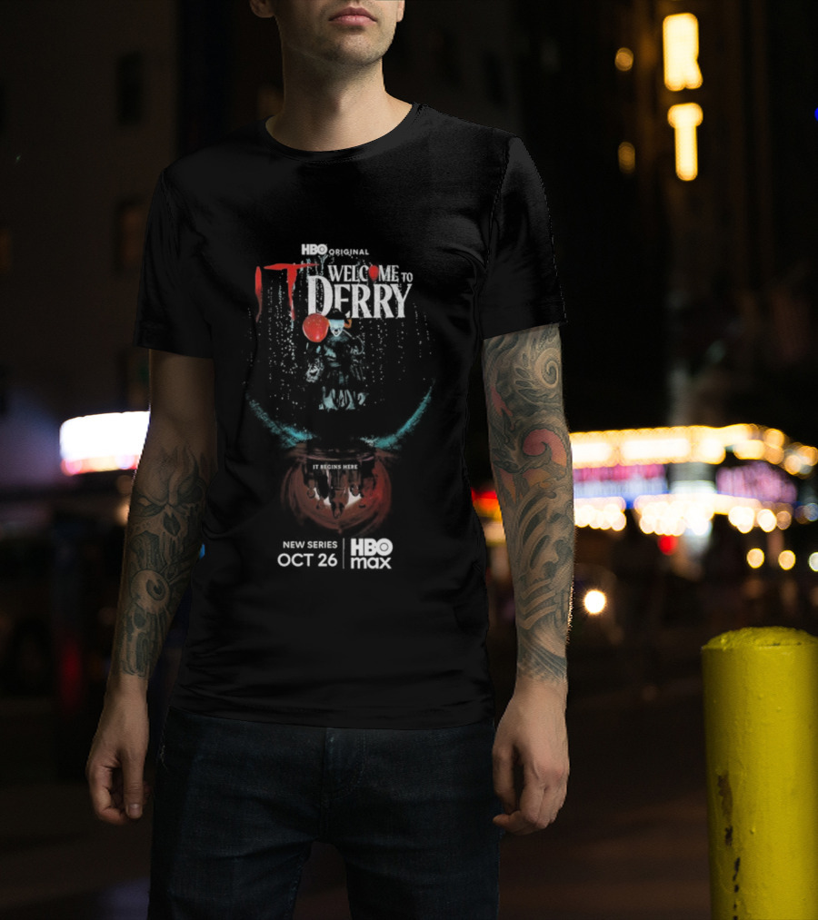 IT Welcome To Derry HBO Max Streaming October 26 2025 Pennywise Horror Series T-Shirt