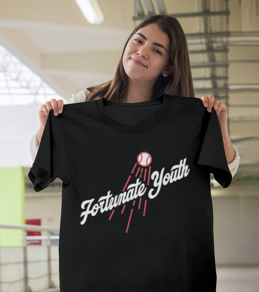 Los Angeles Dodgers Fortunate Youth Baseball Collaboration T-Shirt
