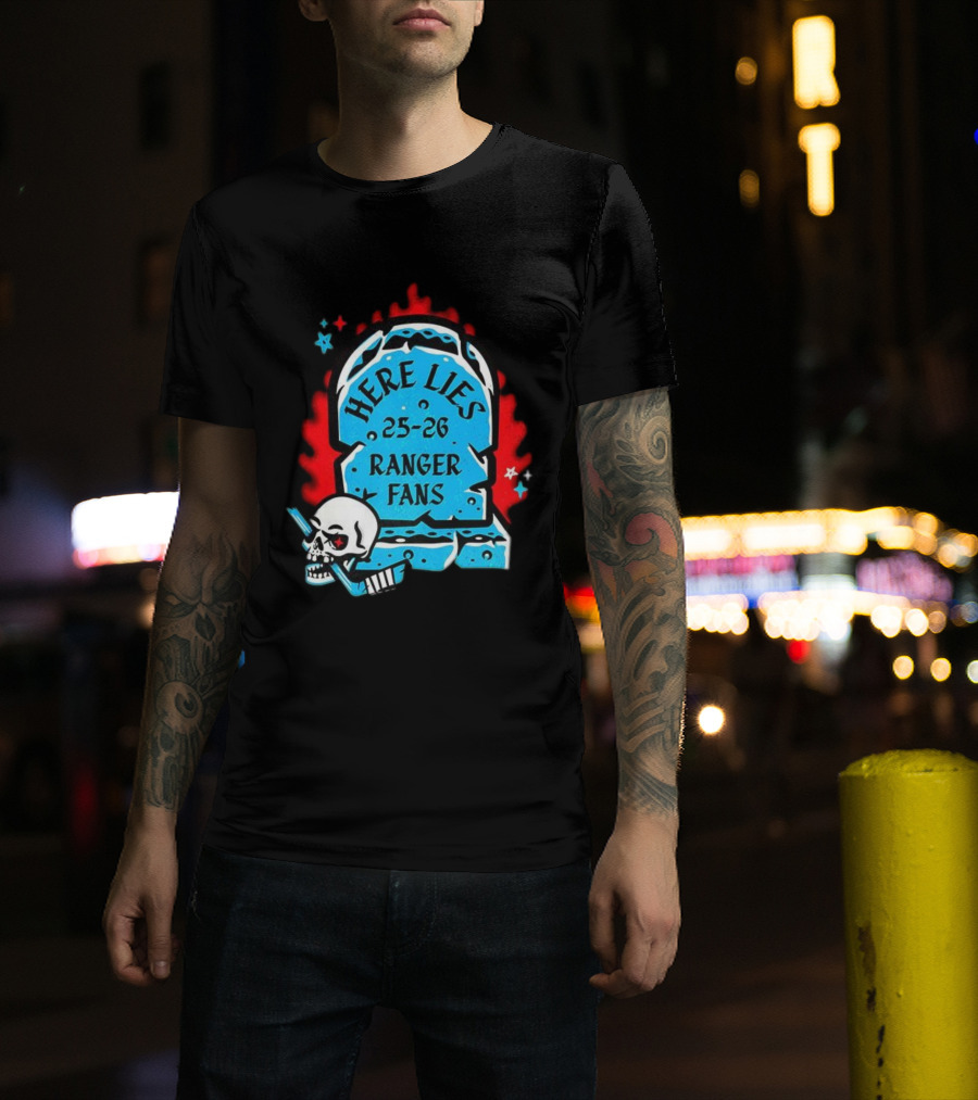 New York Rangers Fans Halloween Tombstone 2025 2026 T-Shirt