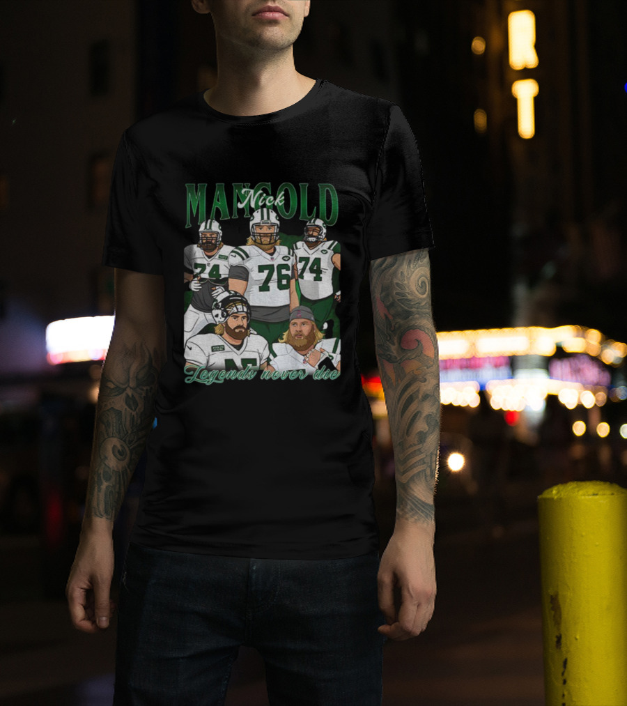 Nick Mangold New York Jets Legends Never Die 1984 2025 NFL Football T-Shirt